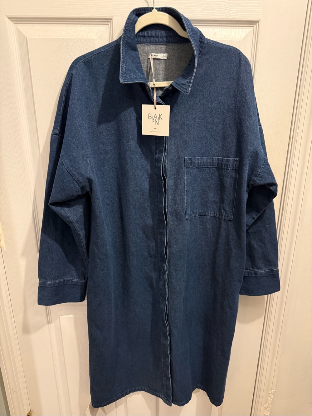 Women’s Blank Blue Denim Shirt Dress